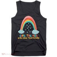 Save The Kids End Child Trafficking Rainbow Tank Top thumb 0