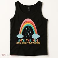 Save The Kids End Child Trafficking Rainbow Tank Top thumb 2