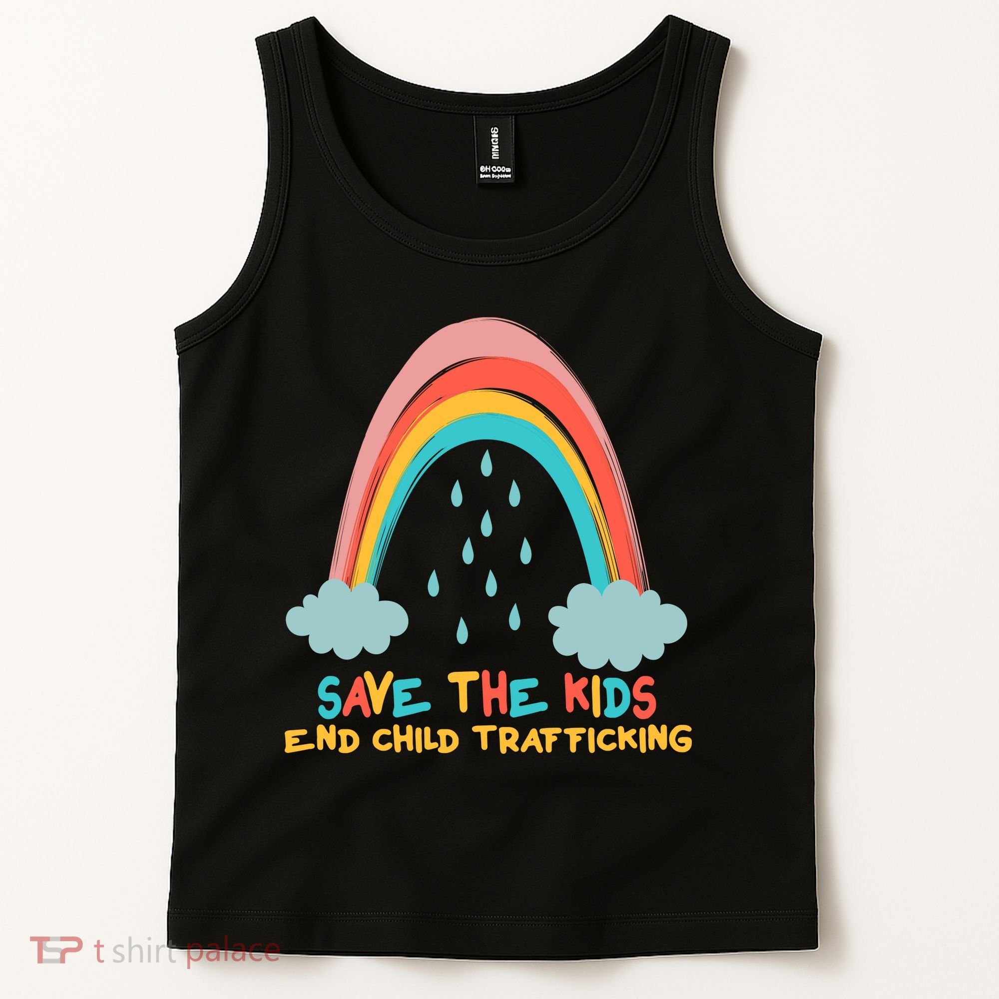 Save The Kids End Child Trafficking Rainbow Tank Top