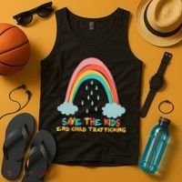 Save The Kids End Child Trafficking Rainbow Tank Top thumb 4