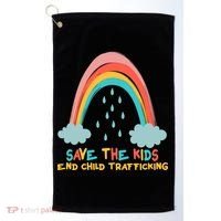 Save The Kids End Child Trafficking Rainbow Golf Towel thumb 0