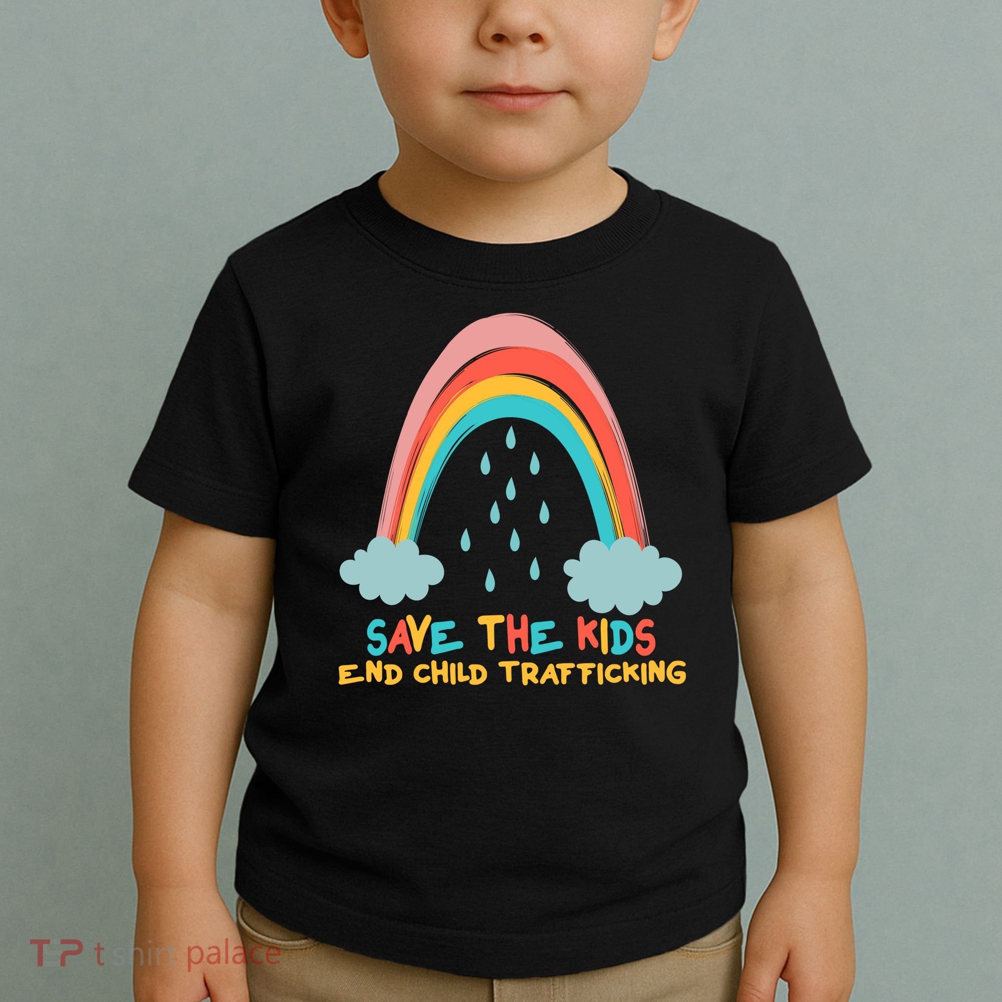 Save The Kids End Child Trafficking Rainbow Toddler T-Shirt