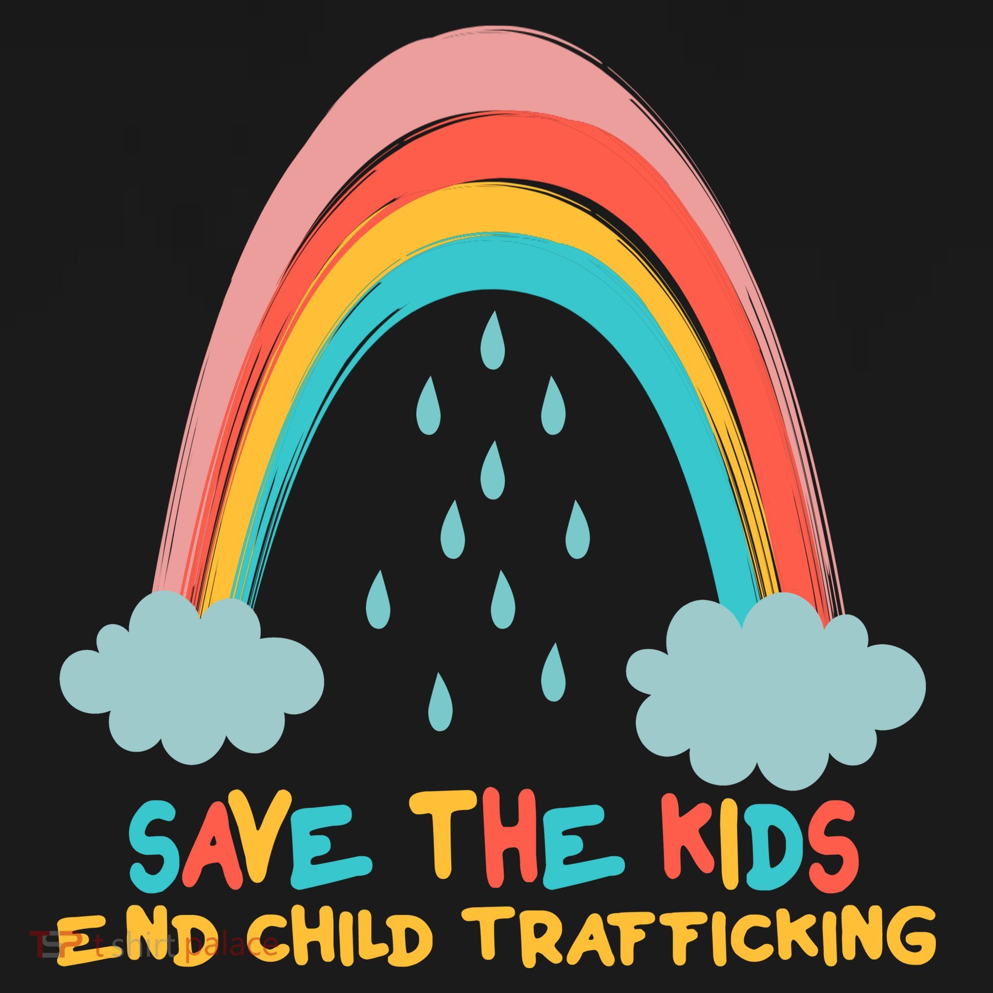 Save The Kids End Child Trafficking Rainbow Toddler T-Shirt