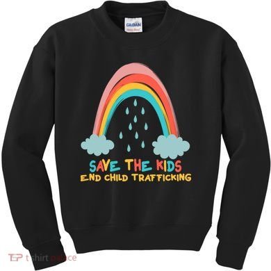Save The Kids End Child Trafficking Rainbow Kids Sweatshirt