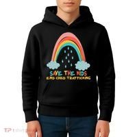 Save The Kids End Child Trafficking Rainbow Kids Hoodie thumb 4