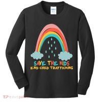 Save The Kids End Child Trafficking Rainbow Kids Long Sleeve Shirt thumb 0