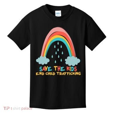 Save The Kids End Child Trafficking Rainbow Kids T-Shirt