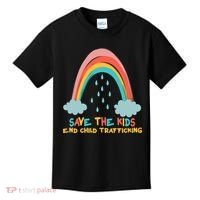 Save The Kids End Child Trafficking Rainbow Kids T-Shirt thumb 0