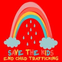 Save The Kids End Child Trafficking Rainbow Santa Hat thumb 1