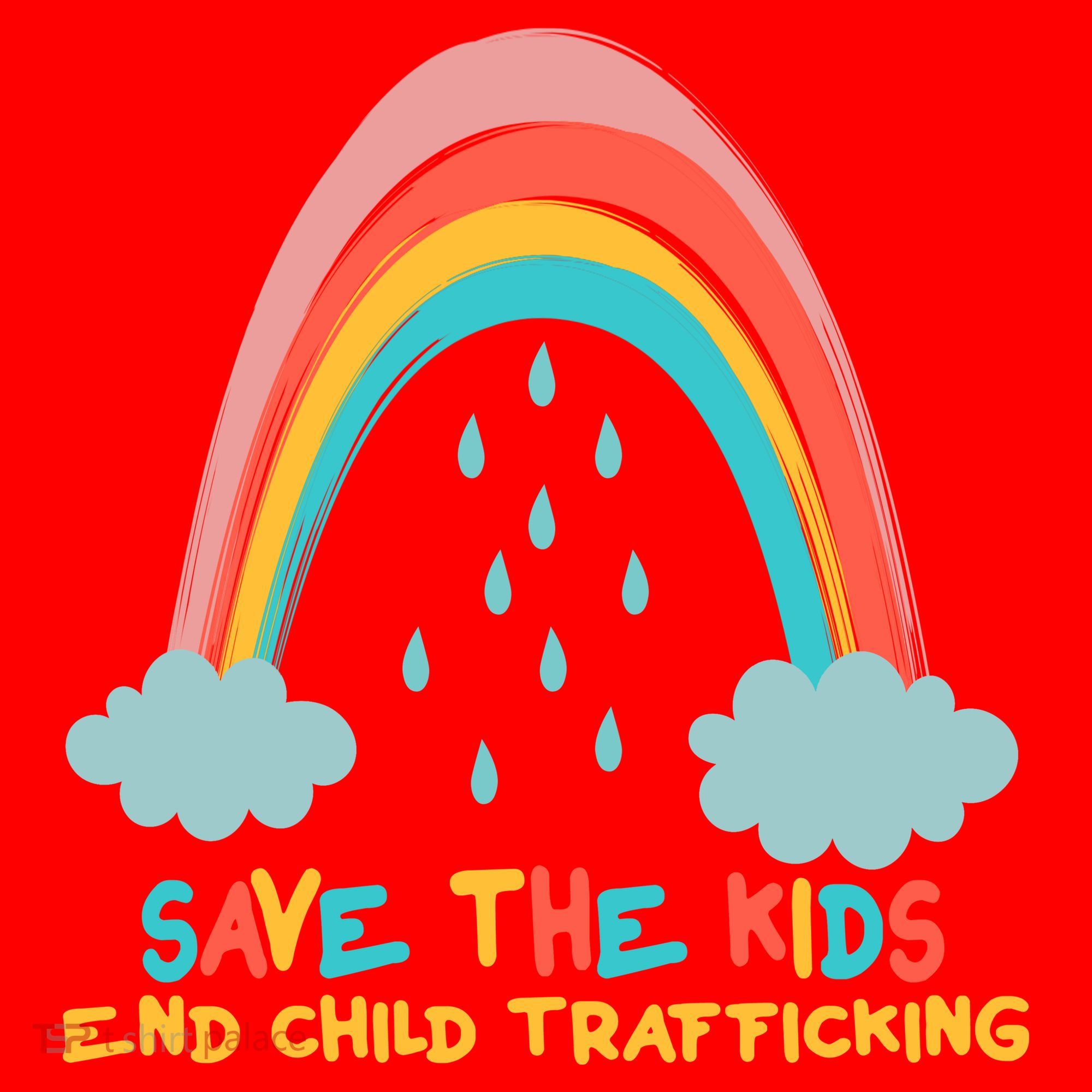 Save The Kids End Child Trafficking Rainbow Santa Hat