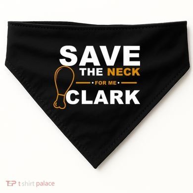 Save The Neck For Me Clark USA-Made Doggie Bandana