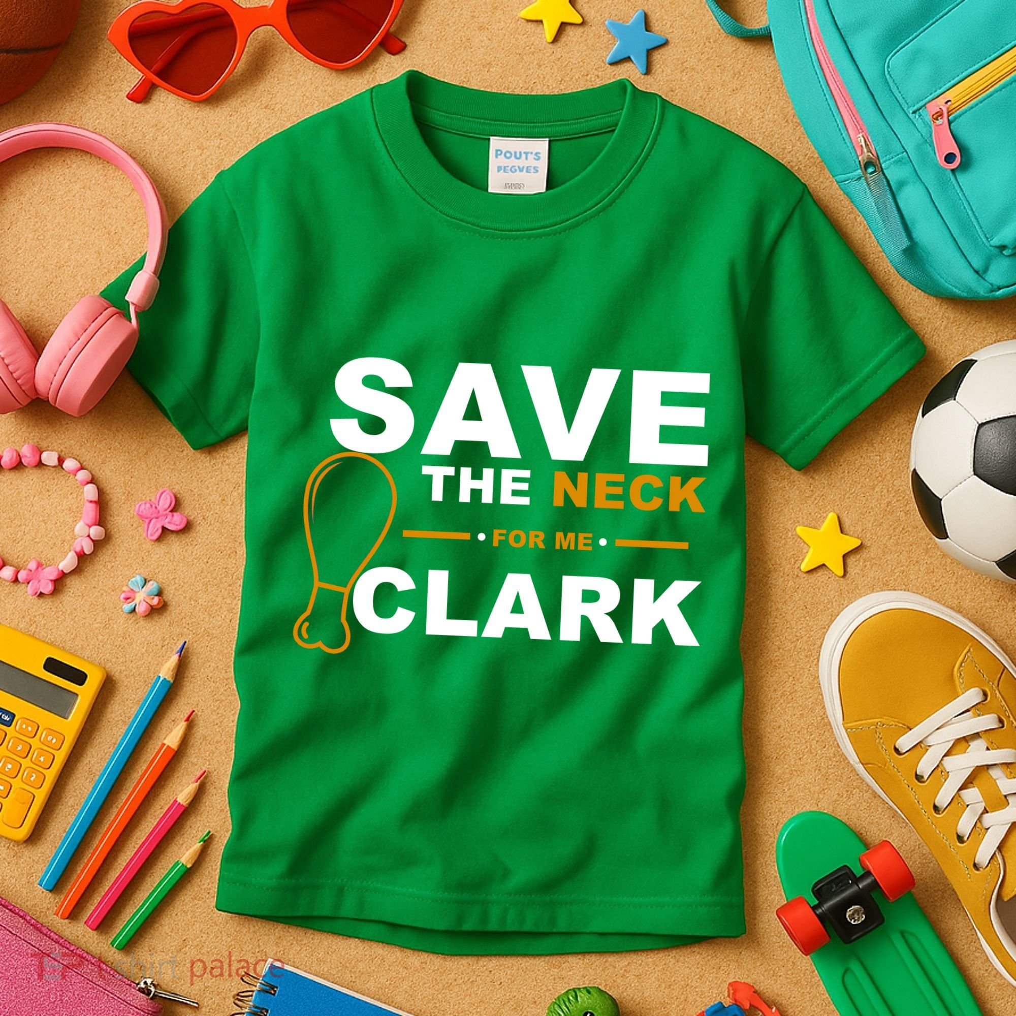 Save The Neck For Me Clark Kids T-Shirt