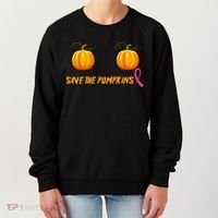 Save The Pumpkins Breast Cancer Women's Sweatshirt thumb 0