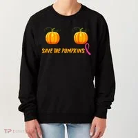 Save The Pumpkins Breast Cancer Women's Sweatshirt thumb 0