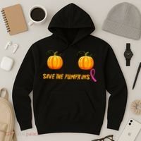 Save The Pumpkins Breast Cancer Hoodie thumb 3
