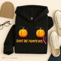 Save The Pumpkins Breast Cancer Hoodie thumb 4