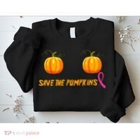 Save The Pumpkins Breast Cancer Sweatshirt thumb 2