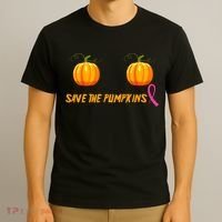 Save The Pumpkins Breast Cancer T-Shirt thumb 3