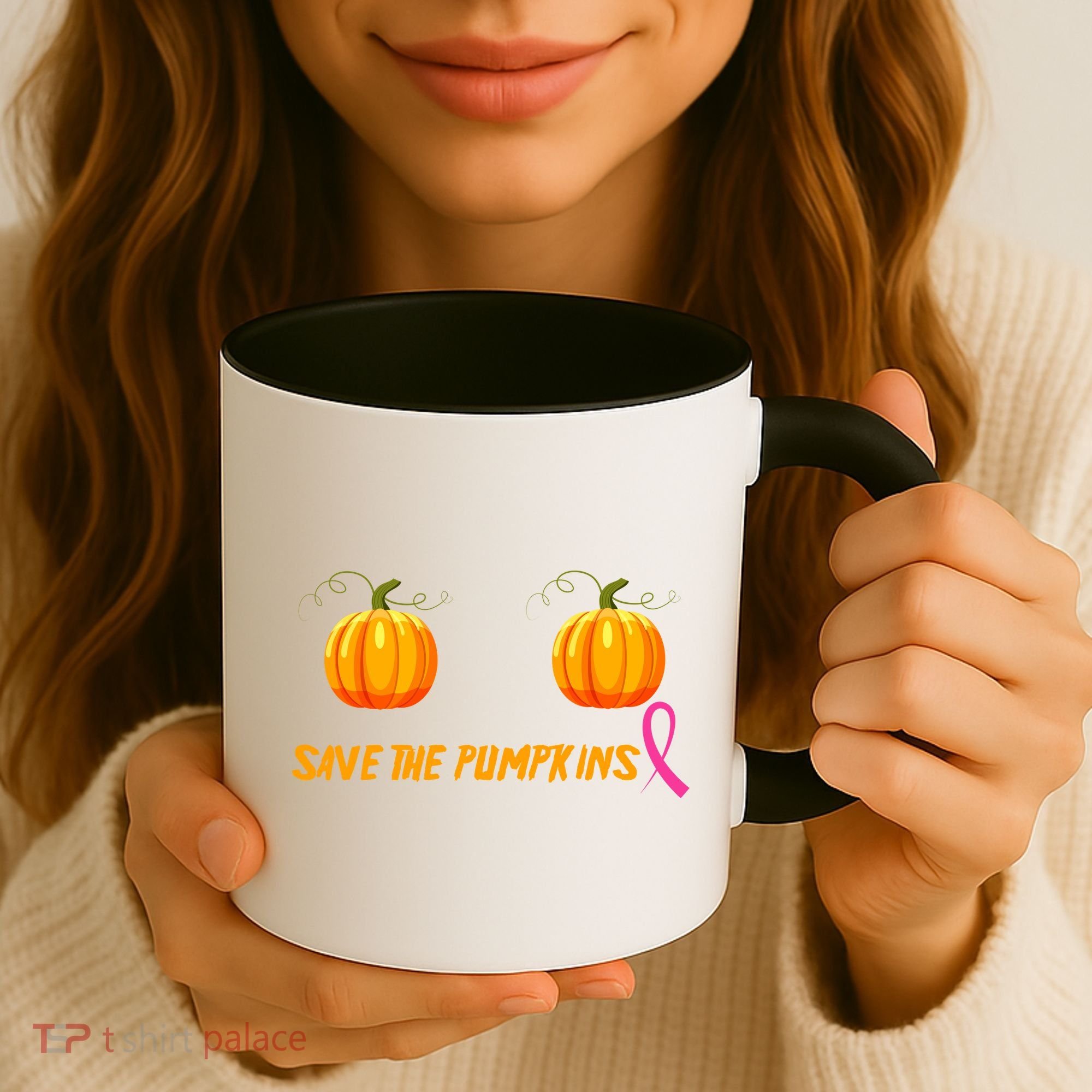 Save The Pumpkins Breast Cancer Coffee Mug