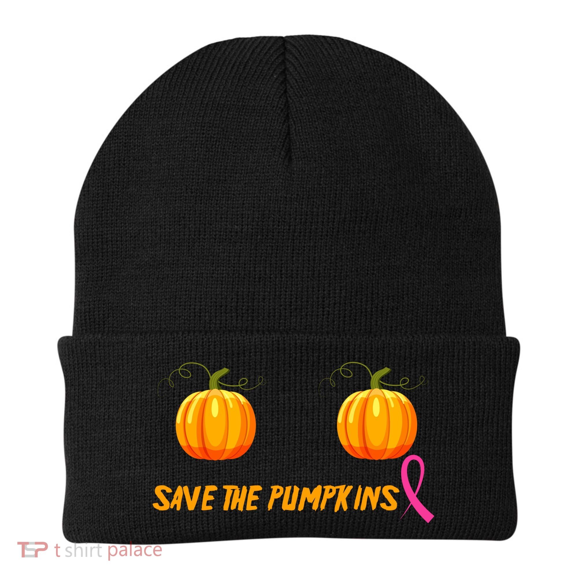 Save The Pumpkins Breast Cancer Beanie