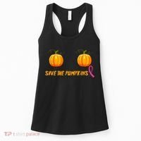 Save The Pumpkins Breast Cancer Women's Tank Top thumb 0