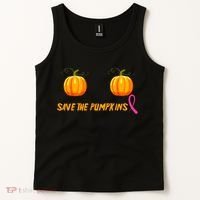 Save The Pumpkins Breast Cancer Tank Top thumb 2