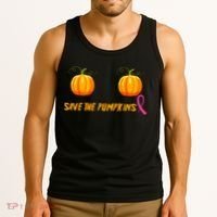 Save The Pumpkins Breast Cancer Tank Top thumb 3