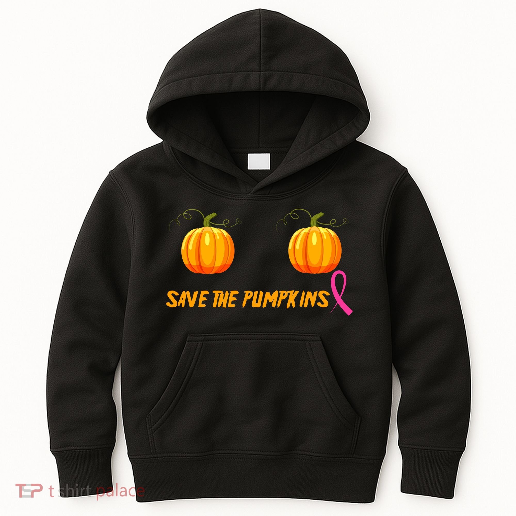 Save The Pumpkins Breast Cancer Kids Hoodie