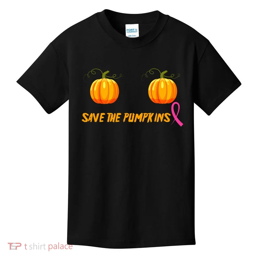 Save The Pumpkins Breast Cancer Kids T-Shirt