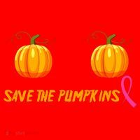 Save The Pumpkins Breast Cancer Santa Hat thumb 1
