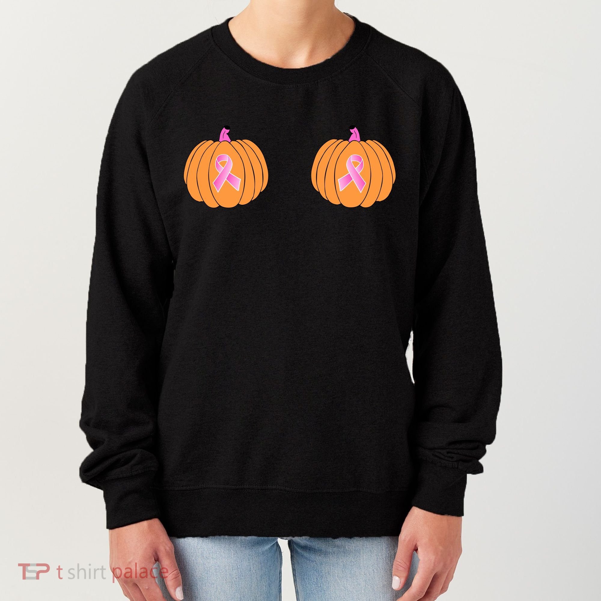 Save The Pumpkins Breast Cancer Ribbon Women's Sweatshirt