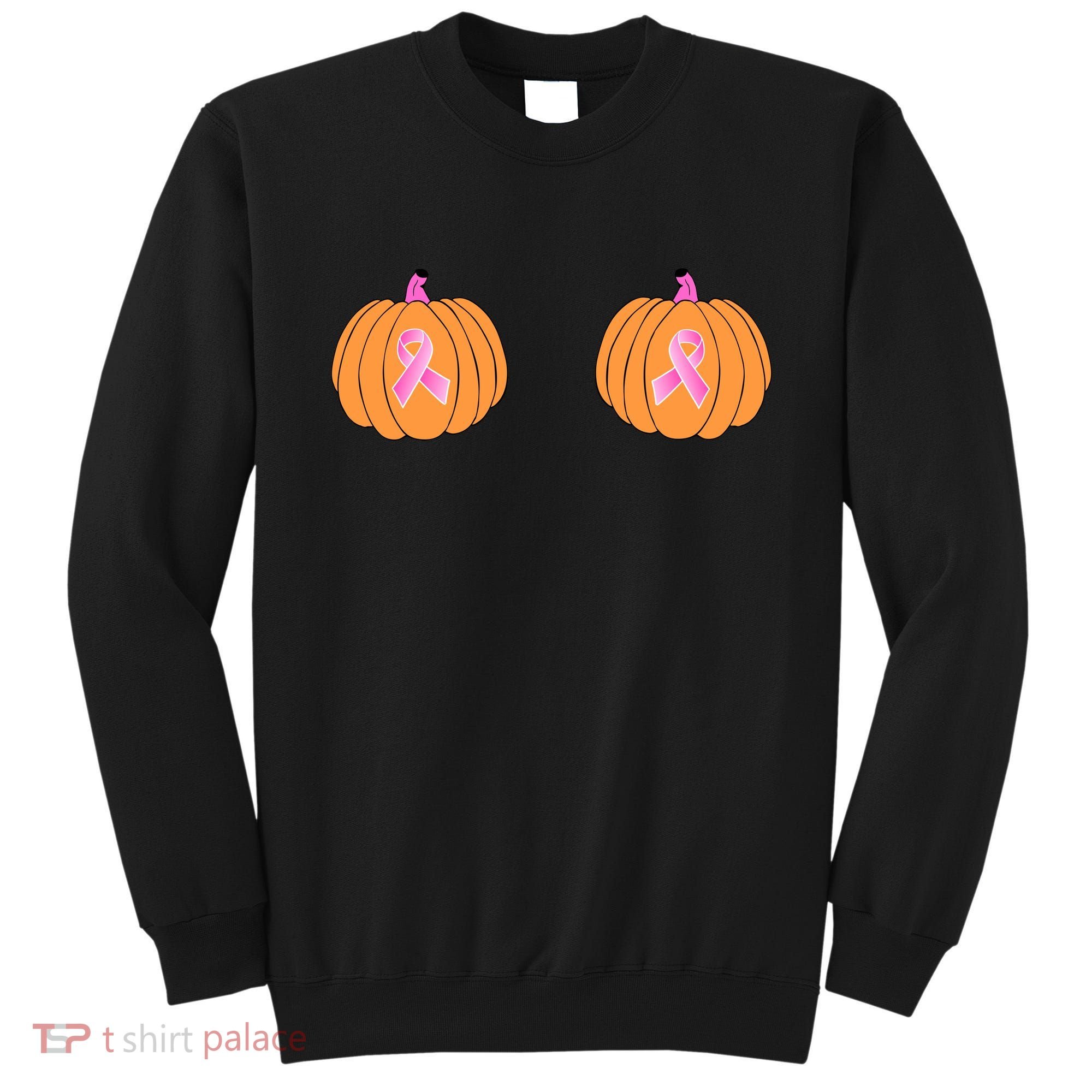 Save The Pumpkins Breast Cancer Ribbon Sweatshirt