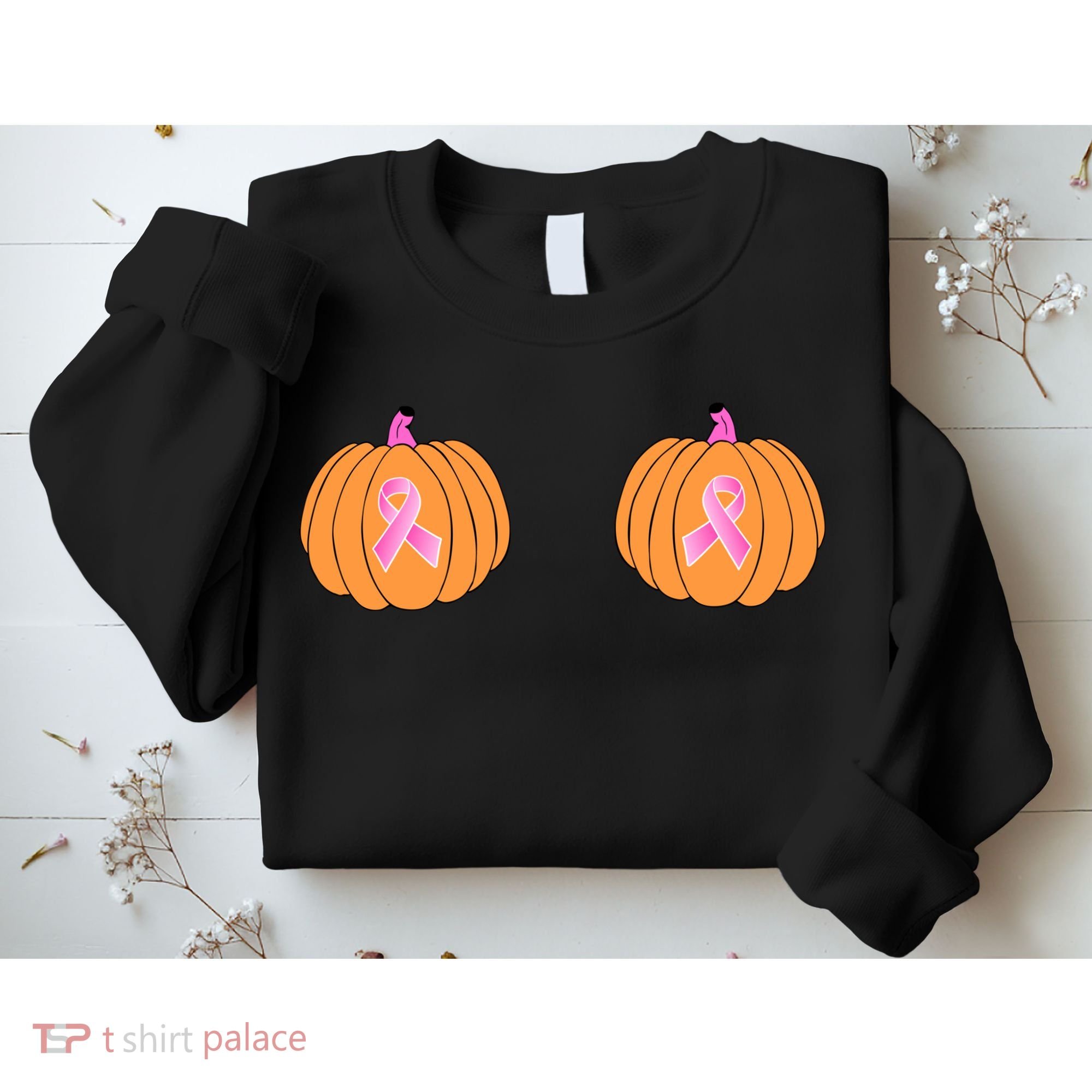 Save The Pumpkins Breast Cancer Ribbon Sweatshirt