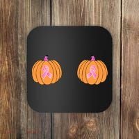 Save The Pumpkins Breast Cancer Ribbon Coaster thumb 0