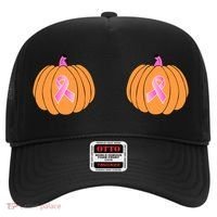 Save The Pumpkins Breast Cancer Ribbon Hat thumb 0