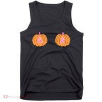 Save The Pumpkins Breast Cancer Ribbon Tank Top thumb 0