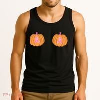 Save The Pumpkins Breast Cancer Ribbon Tank Top thumb 3