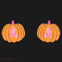 Save The Pumpkins Breast Cancer Ribbon Visor thumb 3