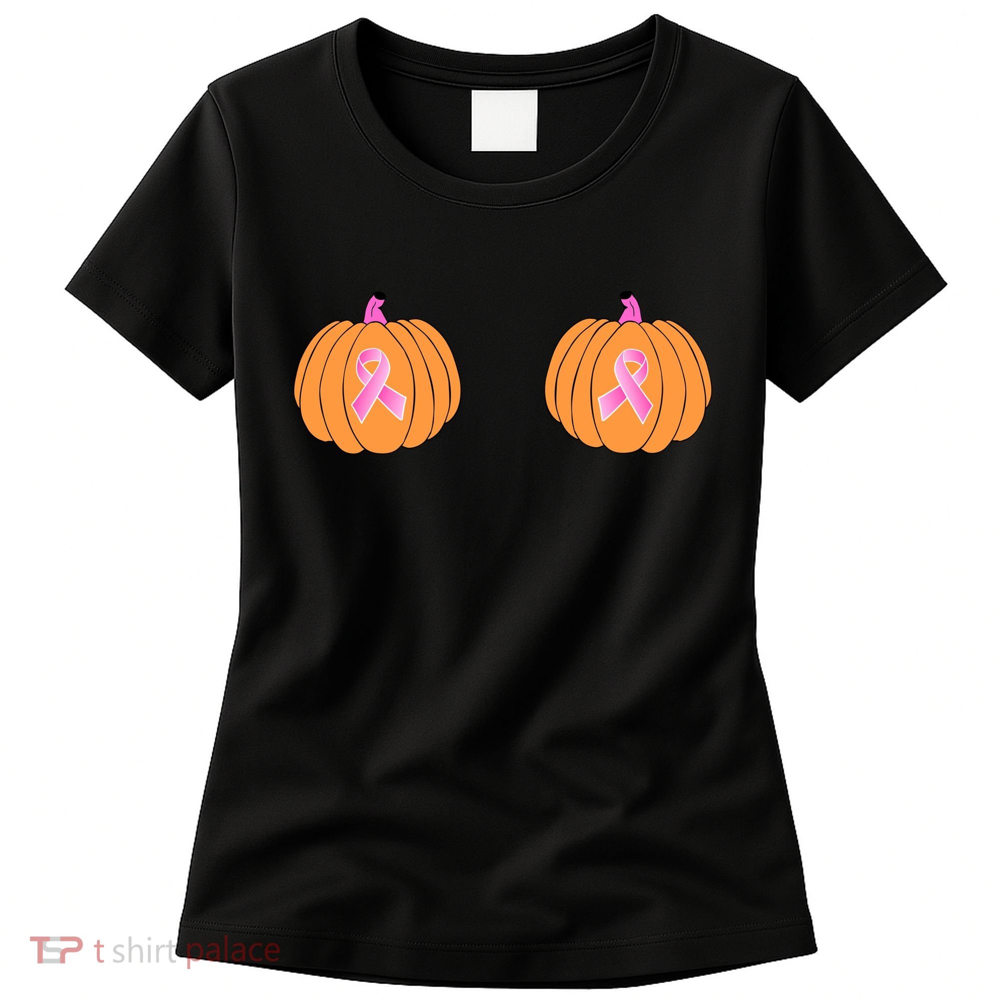 Save The Pumpkins Breast Cancer Ribbon Women's T-Shirt