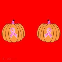 Save The Pumpkins Breast Cancer Ribbon Santa Hat thumb 1