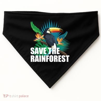 Save the Rainforest -  Protect the Wildlife USA-Made Doggie Bandana