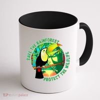Save the Rainforest -  Protect the Wildlife Coffee Mug thumb 1