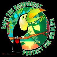 Save the Rainforest -  Protect the Wildlife Ornament thumb 1