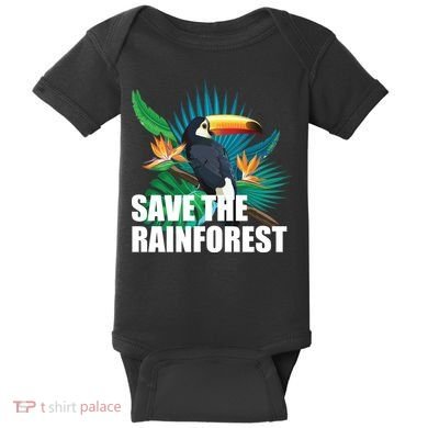 Save the Rainforest -  Protect the Wildlife Baby Bodysuit