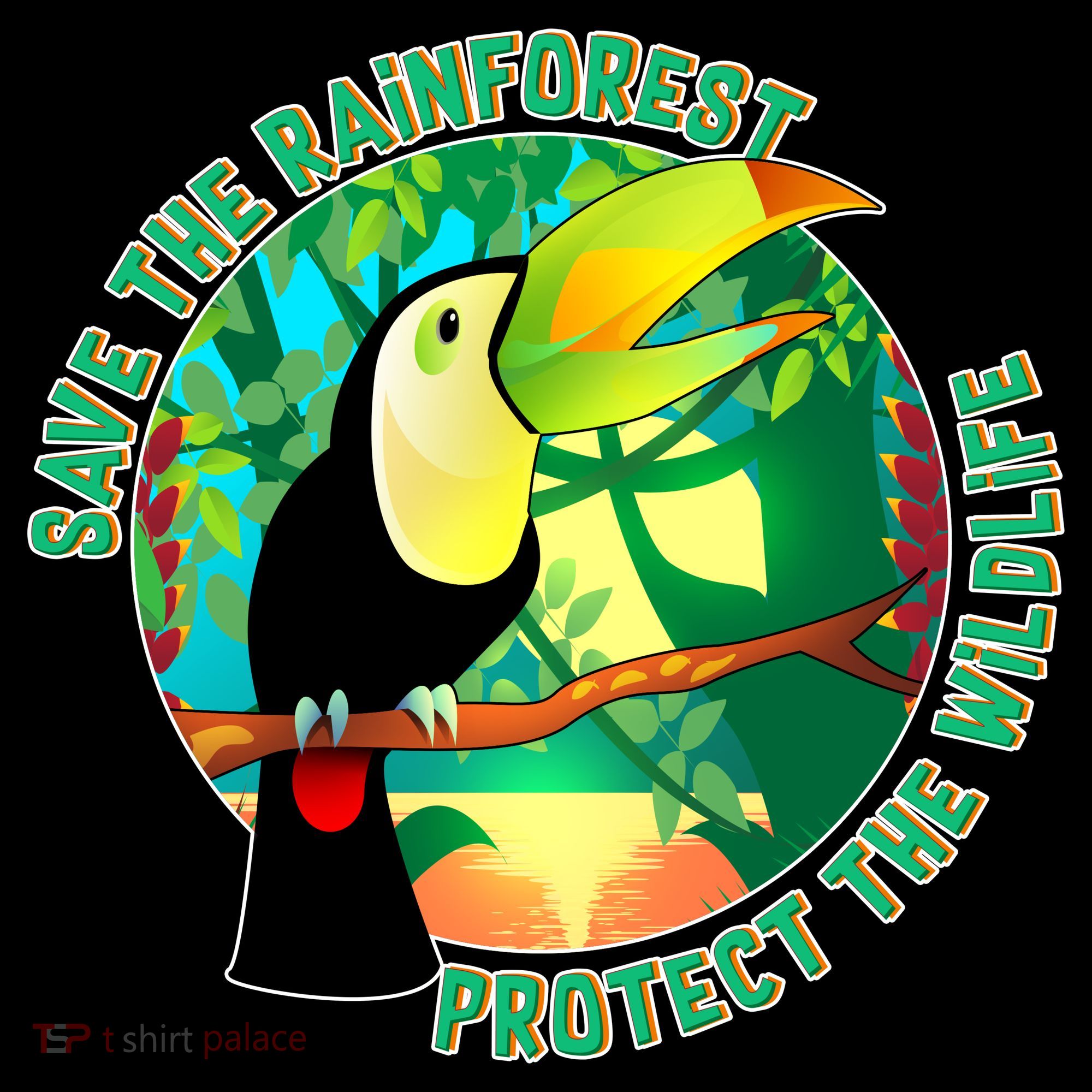 Save the Rainforest -  Protect the Wildlife Visor