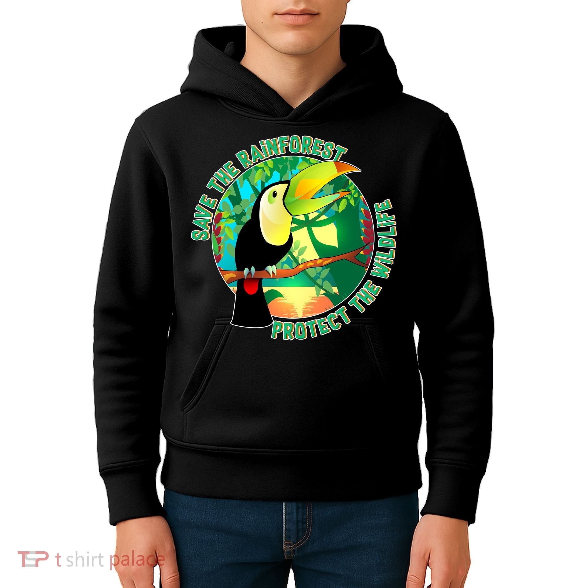 Save the Rainforest -  Protect the Wildlife Kids Hoodie