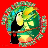 Save the Rainforest -  Protect the Wildlife Santa Hat thumb 1
