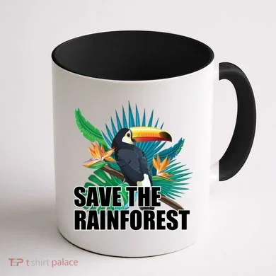Save The Rainforest Coffee Mug back