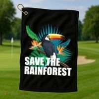 Save The Rainforest Golf Towel thumb 1