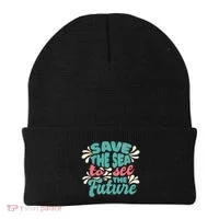 Save The Sea To See The Future Beanie thumb 0